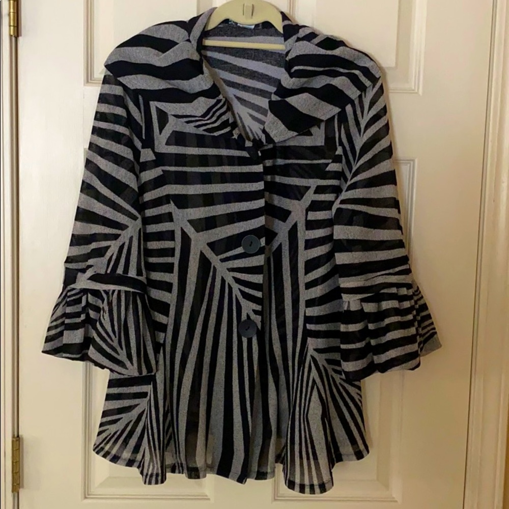 Flattering zebra jacket